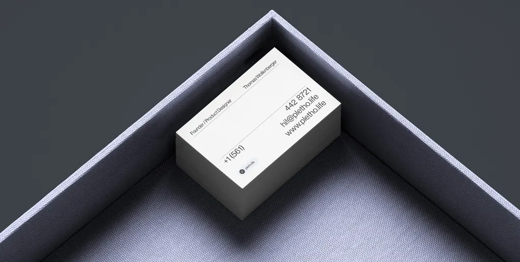 Pletho visual identity — branded merchandise and packaging health technology startup