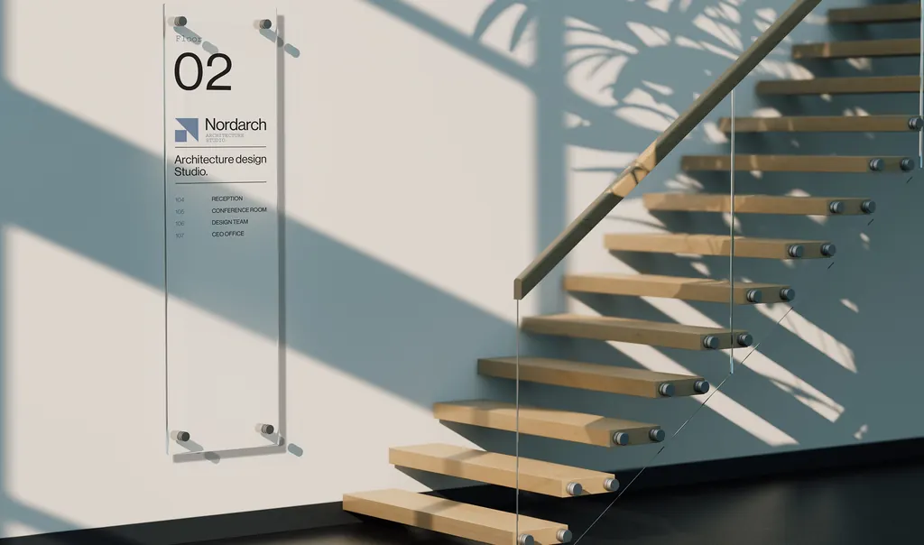 Nordarch Studio brand identity โ architectural materials and branding collateral design