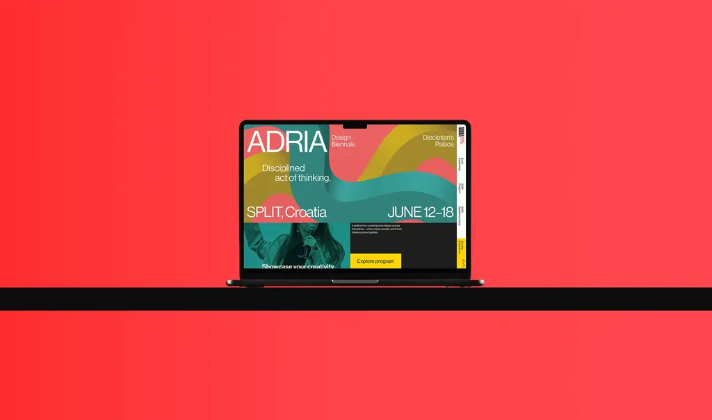 Adria Design Biennale motion graphics — digital advertising and screen design festival branding