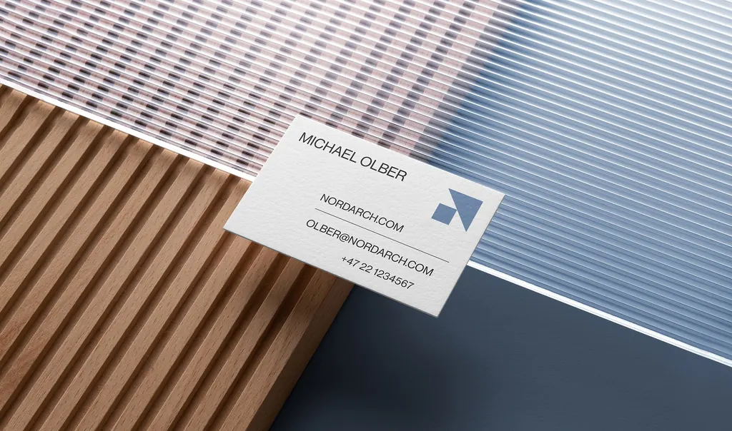 Nordarch Studio brand identity โ business card and stationery design architecture studio