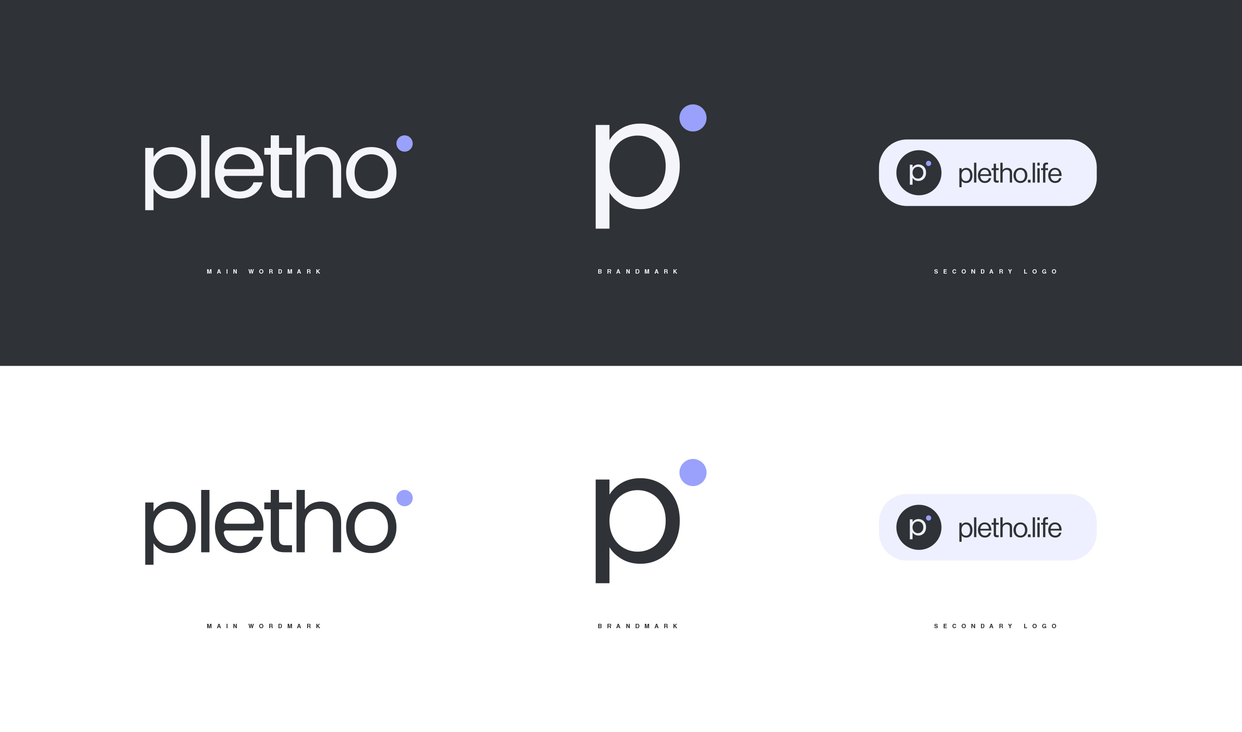 Pletho brand identity — mobile app UI design health technology startup